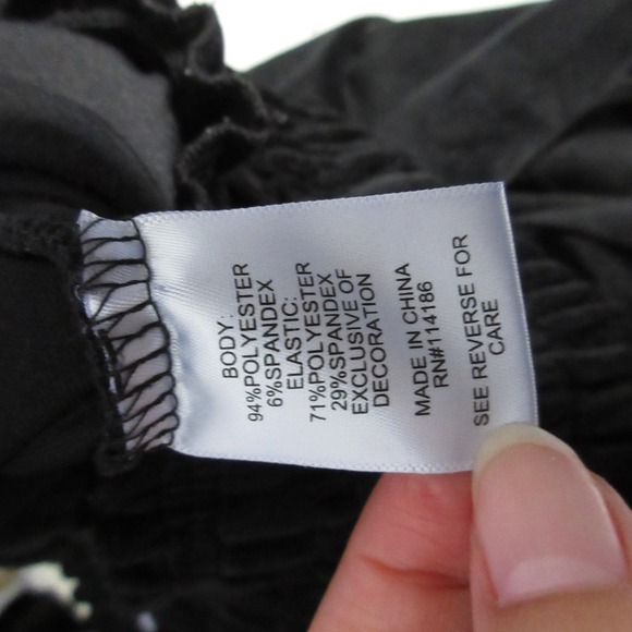 Juicy Couture Black Smocked Velour Jumpsuit Wide Leg Large Y2K Comfort Lounge - Picture 5 of 14